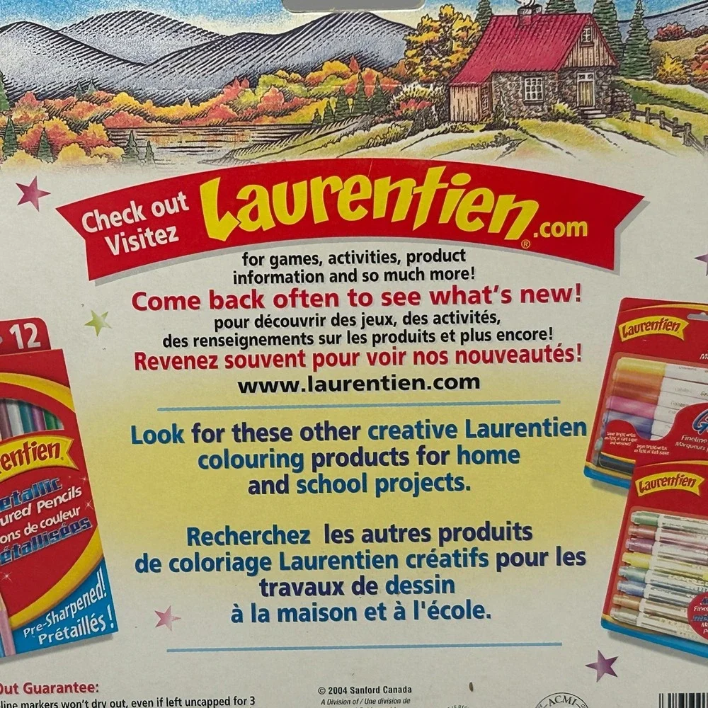Laurentien Artist Fineline Markers 20 Pack Vintage 2004 Sanford Canada New